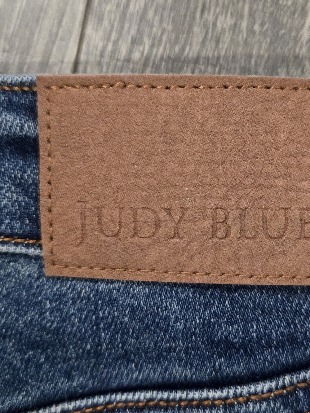 Judy Blue High Waist Jort Denim Shorts Womens Dark Wash Bermuda Stretch. #438 - Picture 6 of 6